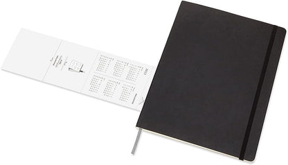 Moleskine - 18-Month Monthly Planner/Diary, Monthly Planner 2021/2022, Monthly Planner with Hard Cover and Elastic Closure, Size X-Large 19 x 25 cm, Colour Black, 128 Pages Soft Cover XL