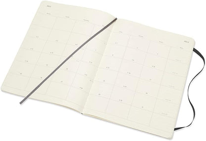 Moleskine - 18-Month Monthly Planner/Diary, Monthly Planner 2021/2022, Monthly Planner with Hard Cover and Elastic Closure, Size X-Large 19 x 25 cm, Colour Black, 128 Pages Soft Cover XL