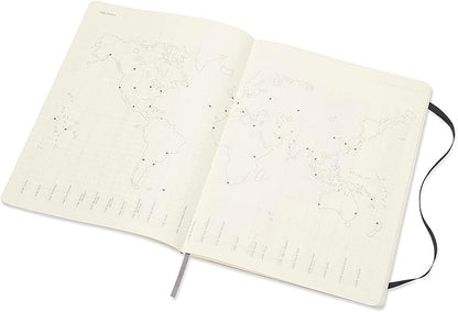 Moleskine - 18-Month Monthly Planner/Diary, Monthly Planner 2021/2022, Monthly Planner with Hard Cover and Elastic Closure, Size X-Large 19 x 25 cm, Colour Black, 128 Pages Soft Cover XL