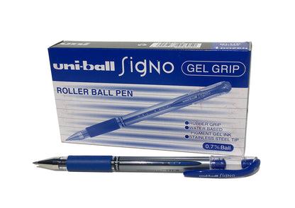 Uni-Ball UM151S Rollerball Pens Grip 0.7 mm Tip 0.5 mm Stroke Width (12 per pack) - Blue