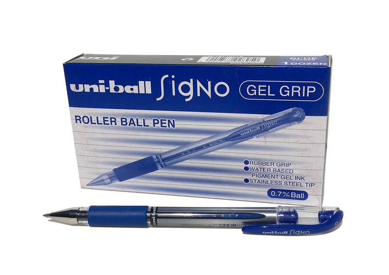 Uni-Ball UM151S Rollerball Pens Grip 0.7 mm Tip 0.5 mm Stroke Width (12 per pack) - Blue