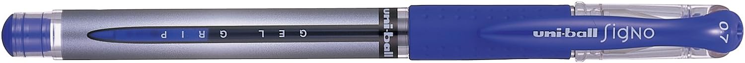 Uni-Ball UM151S Rollerball Pens Grip 0.7 mm Tip 0.5 mm Stroke Width (12 per pack) - Blue