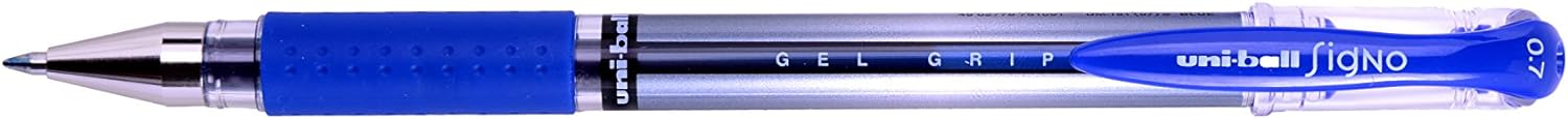 Uni-Ball UM151S Rollerball Pens Grip 0.7 mm Tip 0.5 mm Stroke Width (12 per pack) - Blue