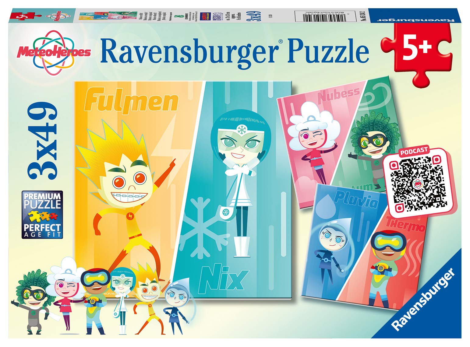 Ravensburger MeteoHeroes Jigsaw Puzzle 3 x 49 Pieces for Children