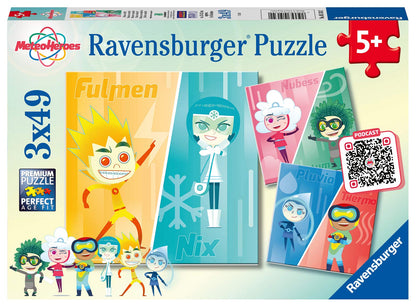 Ravensburger MeteoHeroes Jigsaw Puzzle 3 x 49 Pieces for Children