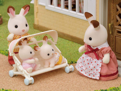 Sylvanian Families 5533 Triplets Stroller - Dollhouse Playsets, Blue, Small