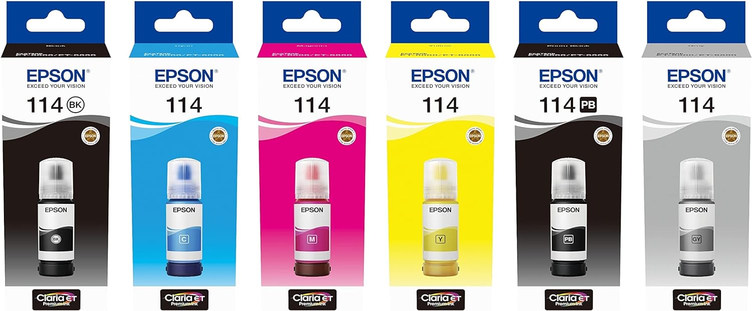 Epson EcoTank 114 Pigment Black Genuine Ink Bottle