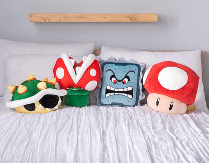 TOMY Club Mocchi Mocchi - Peluche Piranha Méga 40 cm de l'univers Nintendo Super Mario. Super douce et idéale pour les collectionneurs ainsi que les filles et les garçons dès 3 ans. T12414