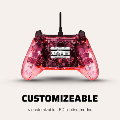 PDP Afterglow LED Wired Game Controller - RGB Hue Color Lights - USB Connector - Audio Controls - Dual Vibration Gamepad- Xbox Series X|S, Xbox One, PC Prismatic