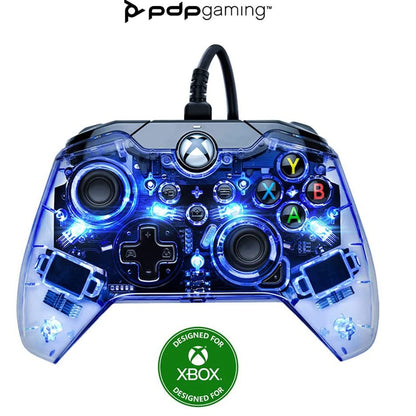 PDP Afterglow LED Wired Game Controller - RGB Hue Color Lights - USB Connector - Audio Controls - Dual Vibration Gamepad- Xbox Series X|S, Xbox One, PC Prismatic