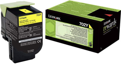 Lexmark 702y Return Program Toner Cartridge - Yellow, 70C20Y0