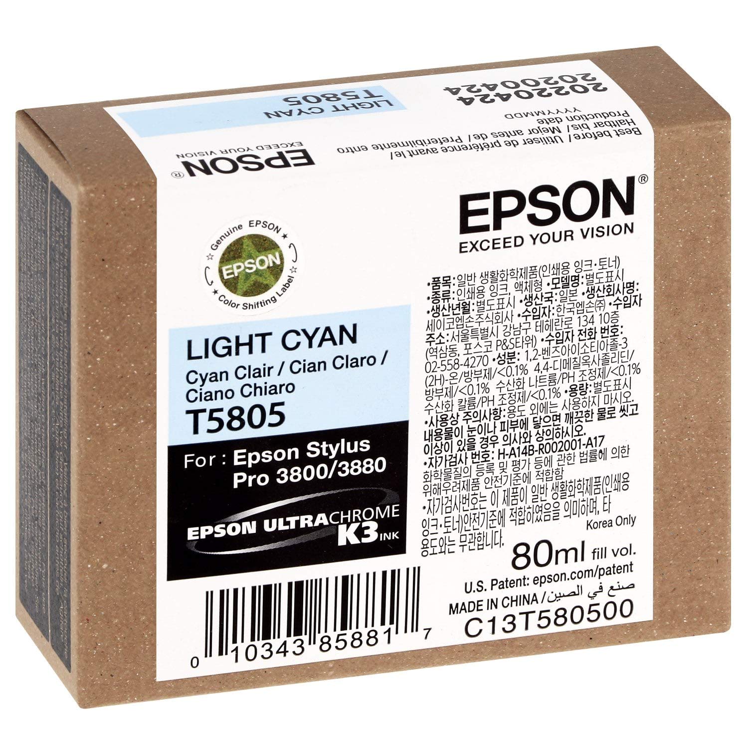Epson Tintenpatrone light cyan für Epson Stylus Pro 3800