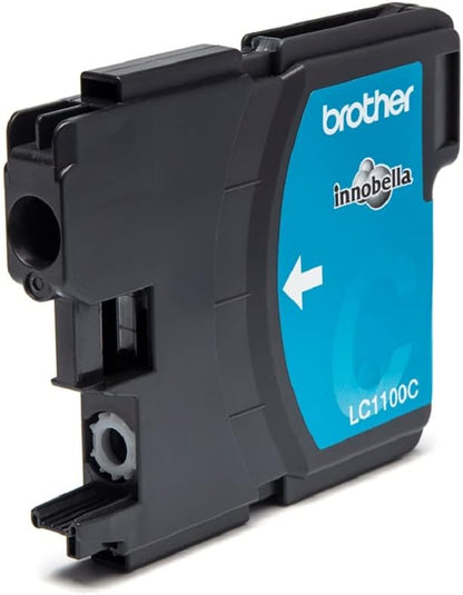 Brother LC-1100C Inkjet Cartridge, Cyan, Single Pack, Standard Yield, Includes 1 x Inkjet Cartridge, Brother Genuine Supplies