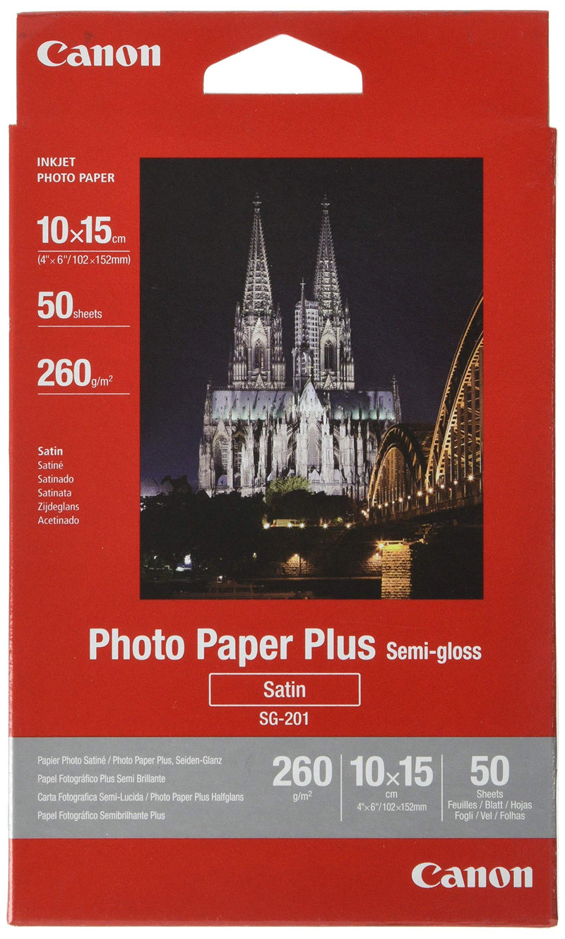 CanonSG2014X6 Original Original 1686B015-100x150mm 50 Sheets Semi-Gloss Photo Paper & Photo Paper Plus Glossy 13 x 18 cm (Pack of 20) 2311B018