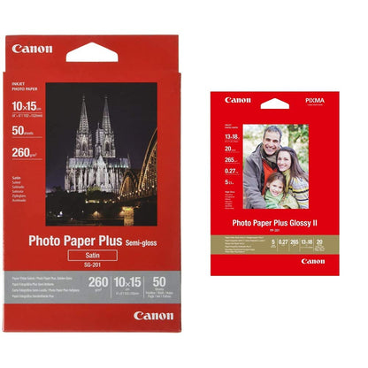 CanonSG2014X6 Original Original 1686B015-100x150mm 50 Sheets Semi-Gloss Photo Paper & Photo Paper Plus Glossy 13 x 18 cm (Pack of 20) 2311B018