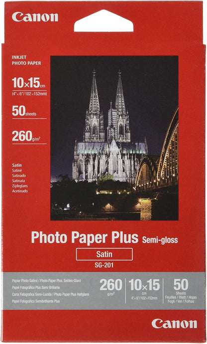CanonSG2014X6 Original Original 1686B015-100x150mm 50 Sheets Semi-Gloss Photo Paper & Photo Paper Plus Glossy 13 x 18 cm (Pack of 20) 2311B018