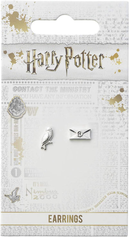 Harry Potter Hedwig & Letter Stud Earrings by The Carat Shop