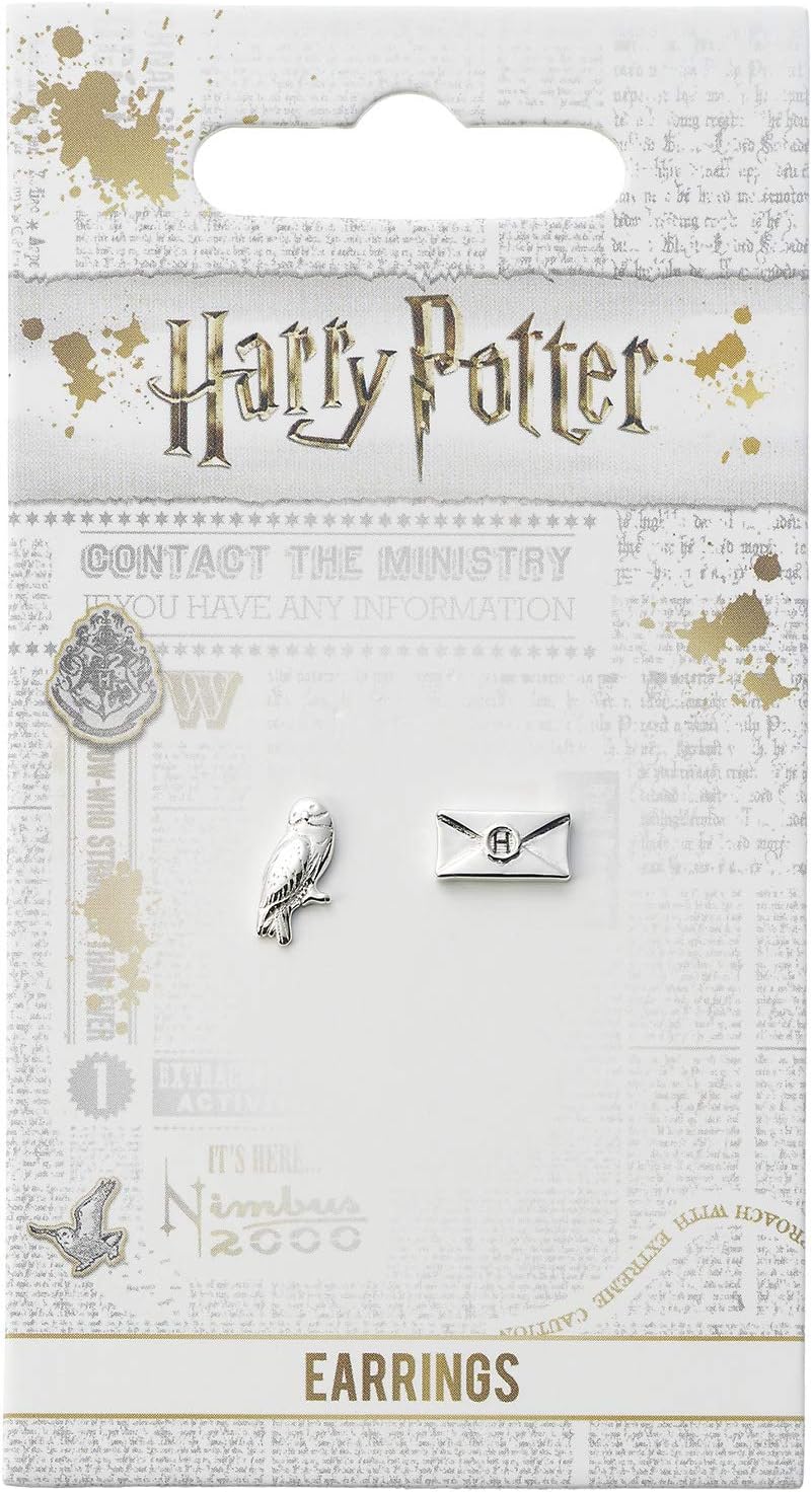 Harry Potter Hedwig & Letter Stud Earrings by The Carat Shop