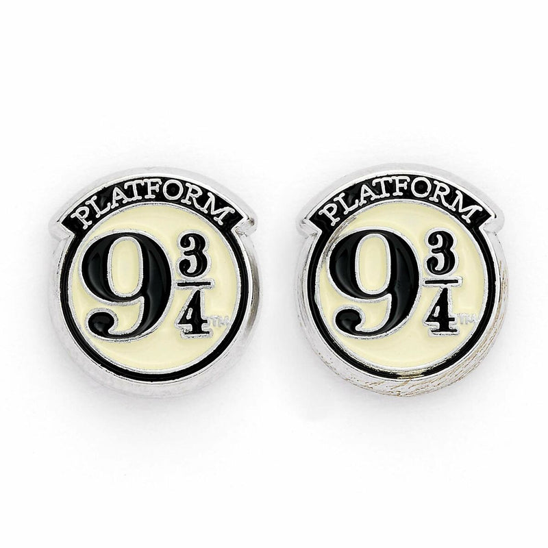 HARRY POTTER Platform 9 3/4 Mujer Set de Pendientes Negro/Plateado, Aleación de Zinc