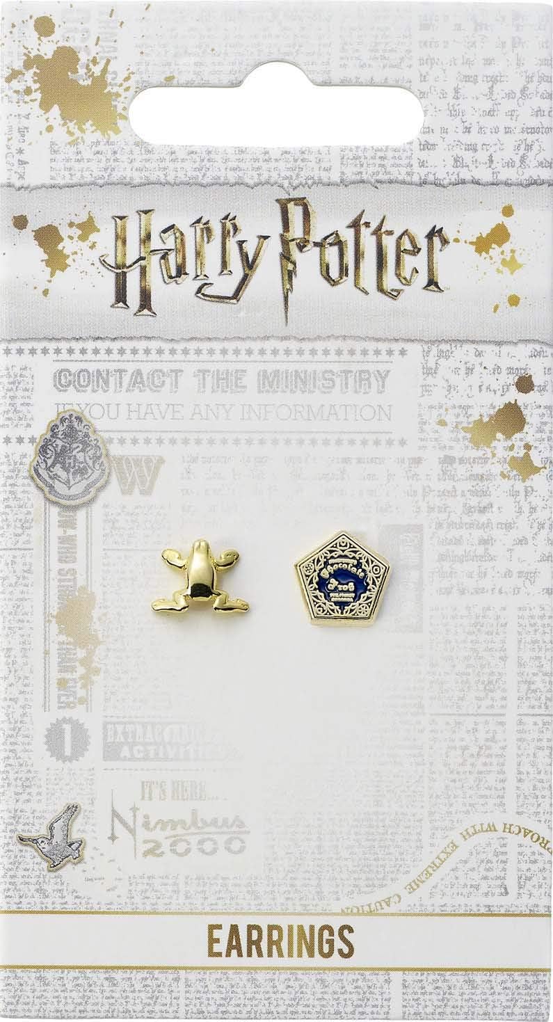 HARRY POTTER Chocogrenouilles Femme Set de Boucles d'oreilles Couleur Or, Alliage Zinc