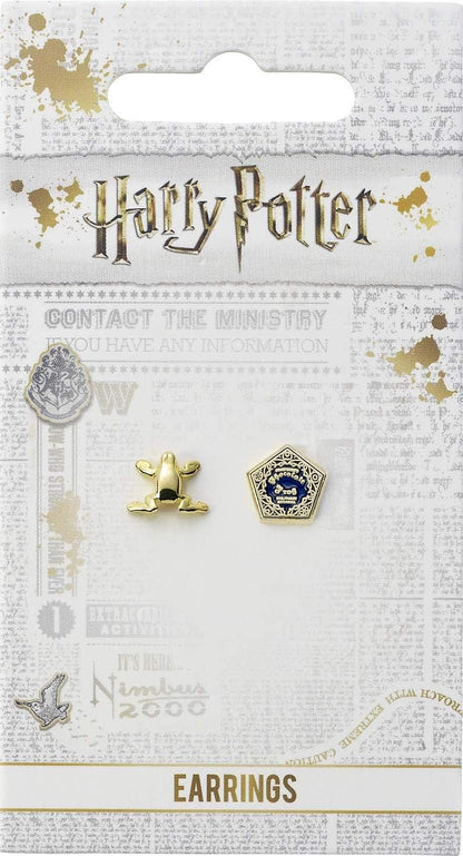 HARRY POTTER Chocogrenouilles Femme Set de Boucles d'oreilles Couleur Or, Alliage Zinc