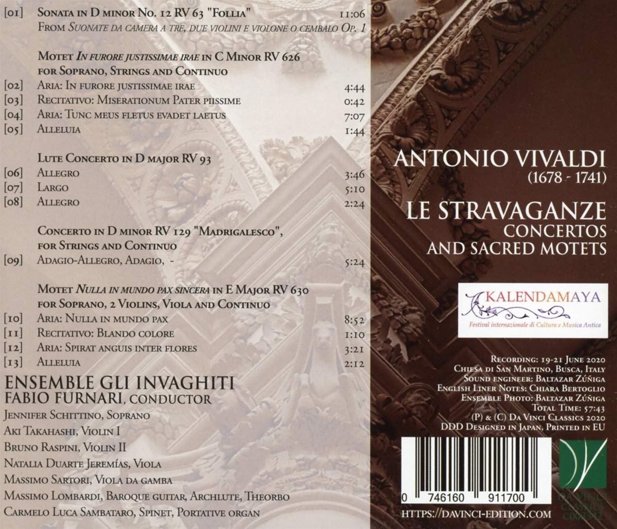 Vivaldi: Le Stravaganze - Concertos & Sacred Motets