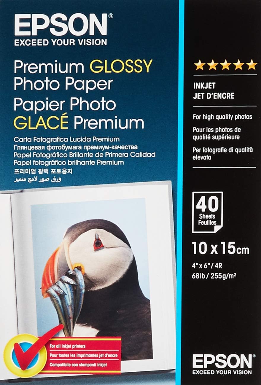 EPSON Premium glossy photo paper inkjet 255g/m2 (A6 paper 100x150mm) 2x40 sheets 1-pack