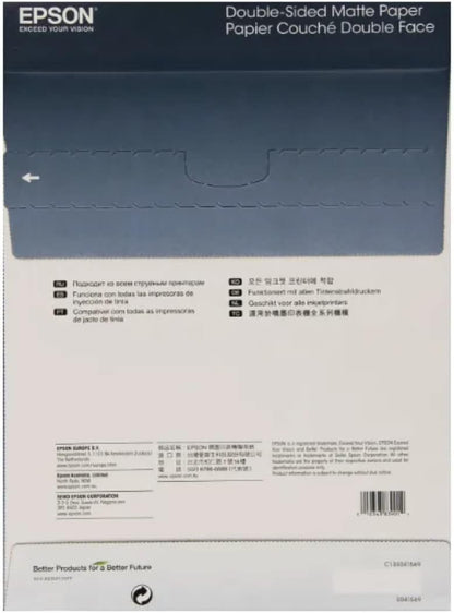 Epson Papier Photo Mat Couché Double Face A4 210 X 297 Mm - 50 Feuilles