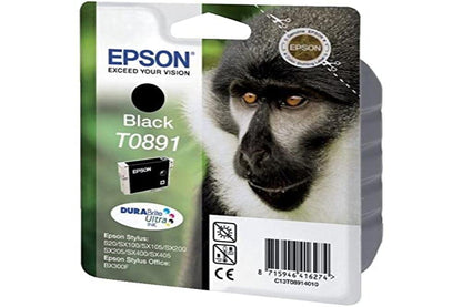 Epson T0891 Stylus Ink Cartridge, Black, Genuine