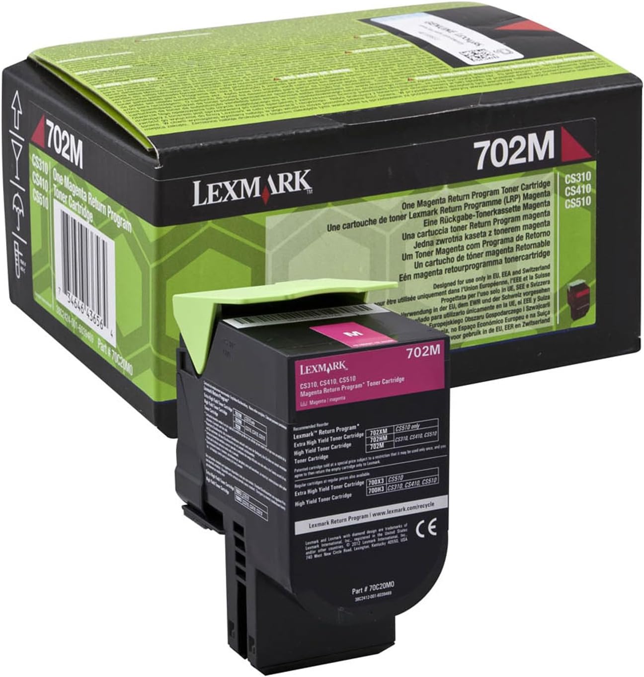 Lexmark 702m Return Program Toner Cartridge - Magenta, c20m0