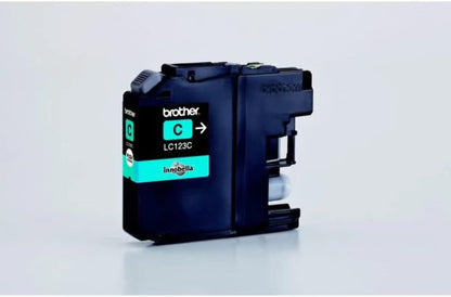 Brother LC-123C Inkjet Cartridge, Cyan, Single Pack, Standard Yield, Includes 1 x Inkjet Cartridge, Brother Genuine Supplies