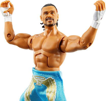 WWE Élite Figura Angel Garza, muñeco articulado de juguete con accesorios (Mattel GVB57