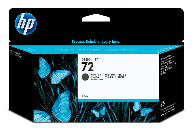 HP 72 Mattschwarz 130 ml Original Druckerpatrone (C9403A) mit originaler HP Tinte für T2300 eMFP, T1300, T1200, T1120, T1100, T1100 MFP, T795, T790, T770, T620, T610 & T600 Großformatdrucker