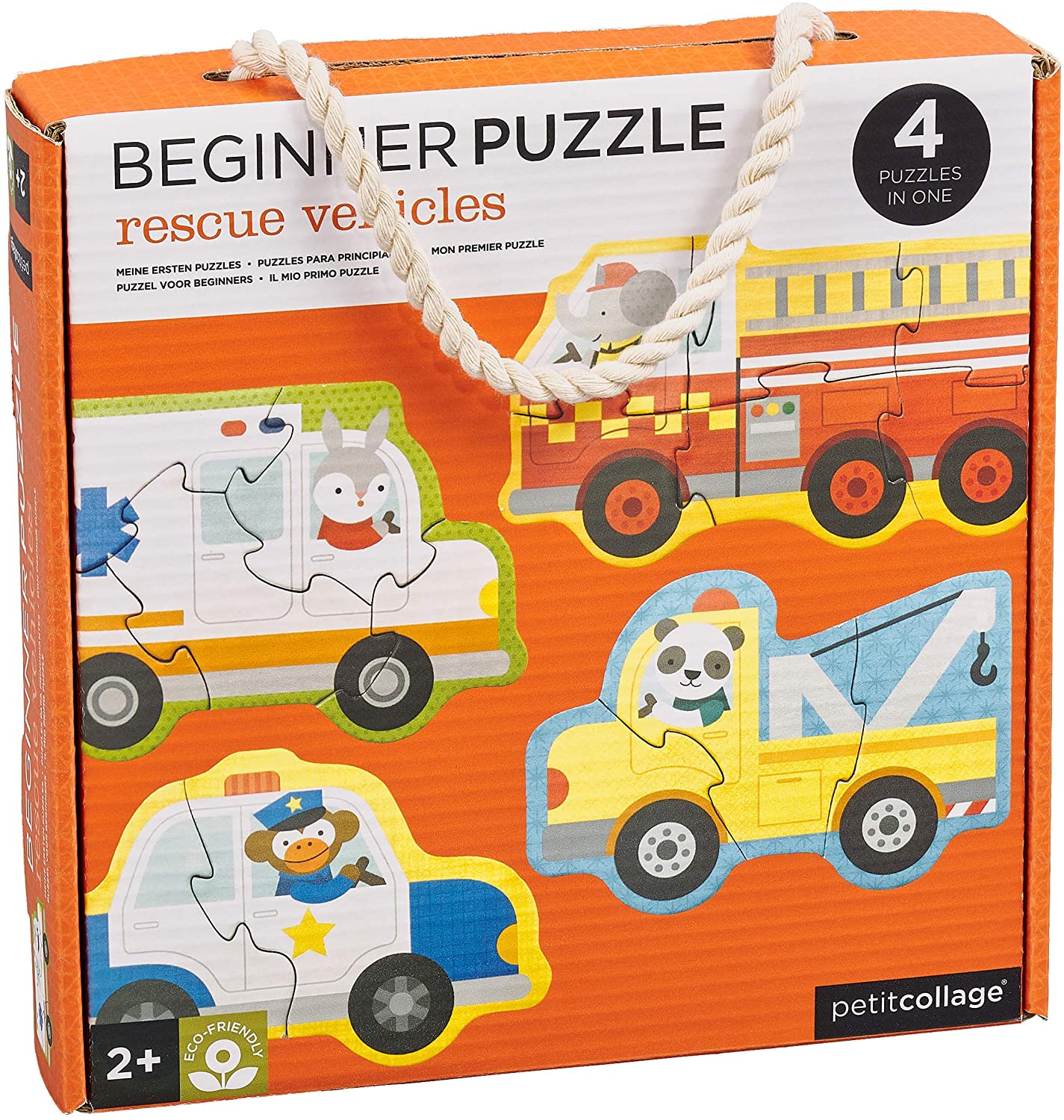 Petit Collage PTC333 Rescue Vehicles Beginner Puzzle Jigsaw, Multi