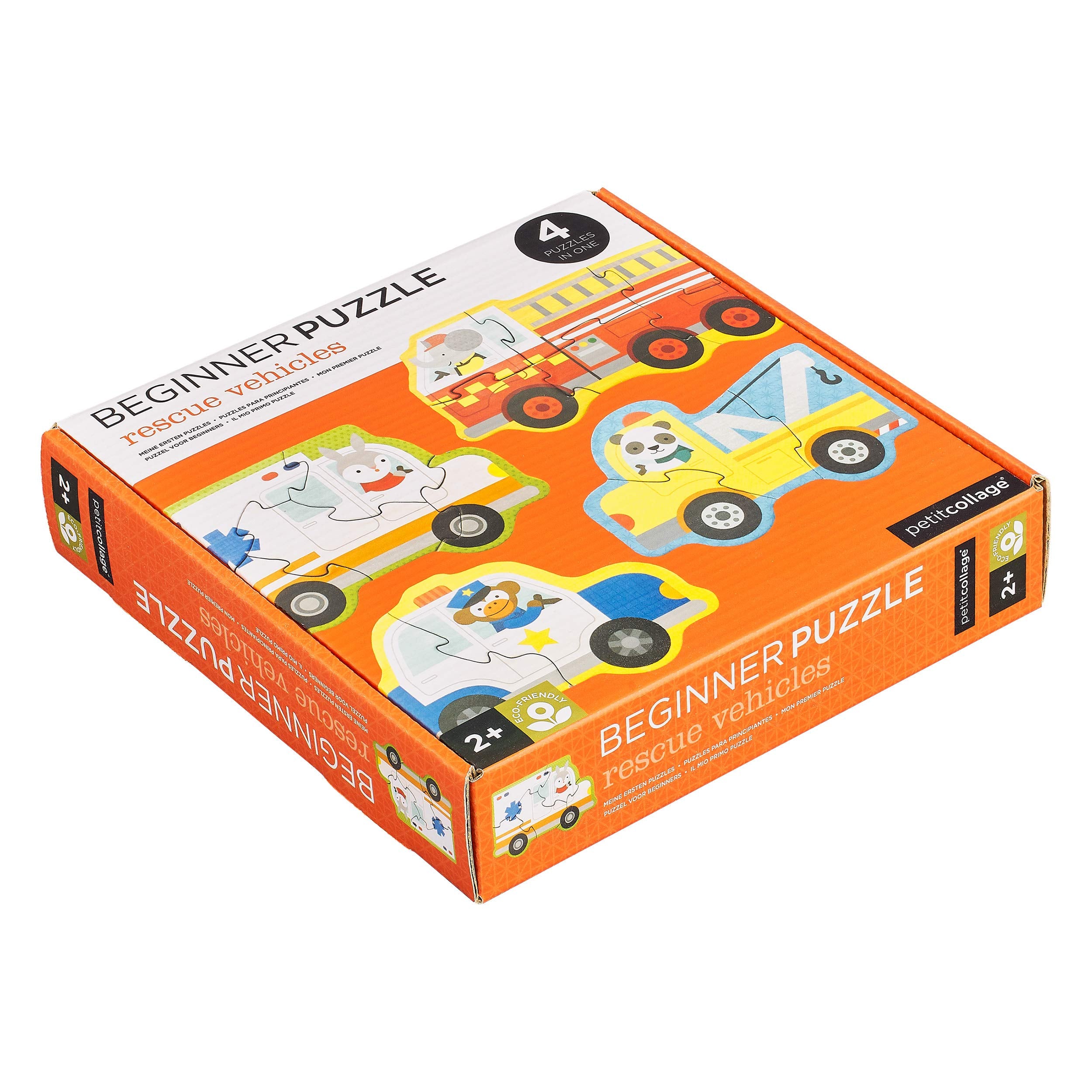 Petit Collage PTC333 Rescue Vehicles Beginner Puzzle Jigsaw, Multi