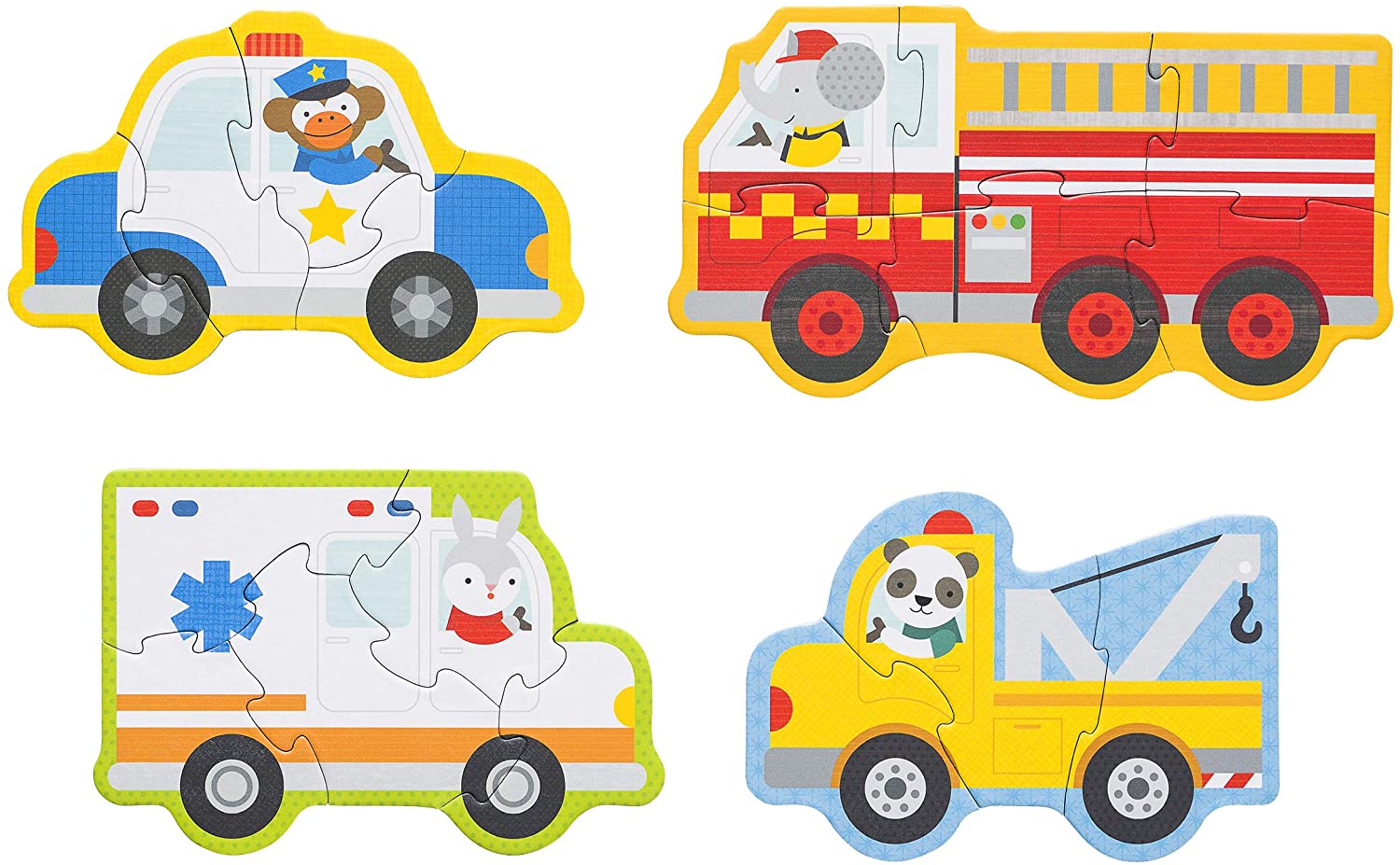 Petit Collage PTC333 Rescue Vehicles Beginner Puzzle Jigsaw, Multi