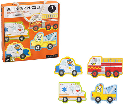 Petit Collage PTC333 Rescue Vehicles Beginner Puzzle Jigsaw, Multi