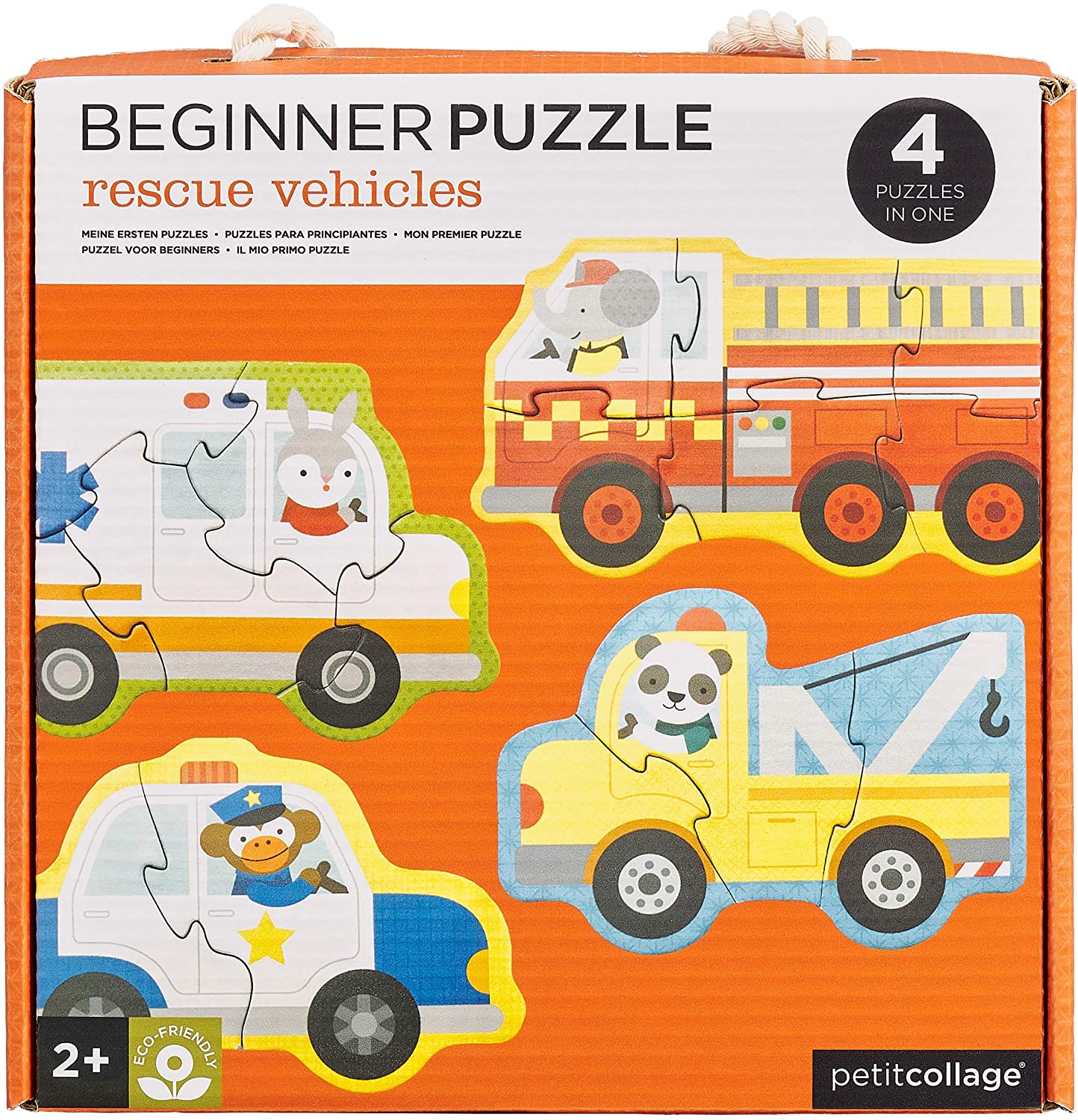 Petit Collage PTC333 Rescue Vehicles Beginner Puzzle Jigsaw, Multi