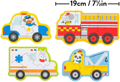 Petit Collage PTC333 Rescue Vehicles Beginner Puzzle Jigsaw, Multi
