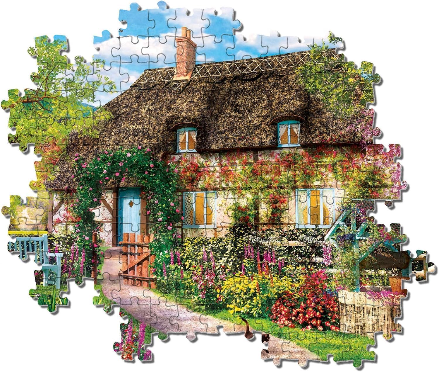 Clementoni 39520 Das alte Cottage – Puzzle 1000 Teile, Geschicklichkeitsspiel für die ganze Familie, buntes Legespiel, Erwachsenenpuzzle ab 14 Jahren