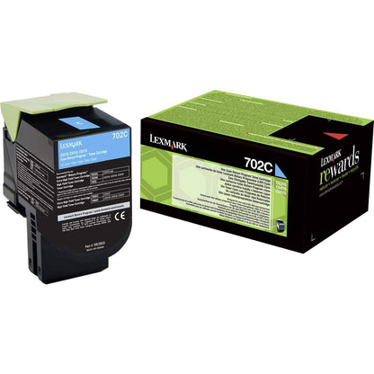 Lexmark 702c Return Program Toner Cartridge - Cyan, 70C20C0