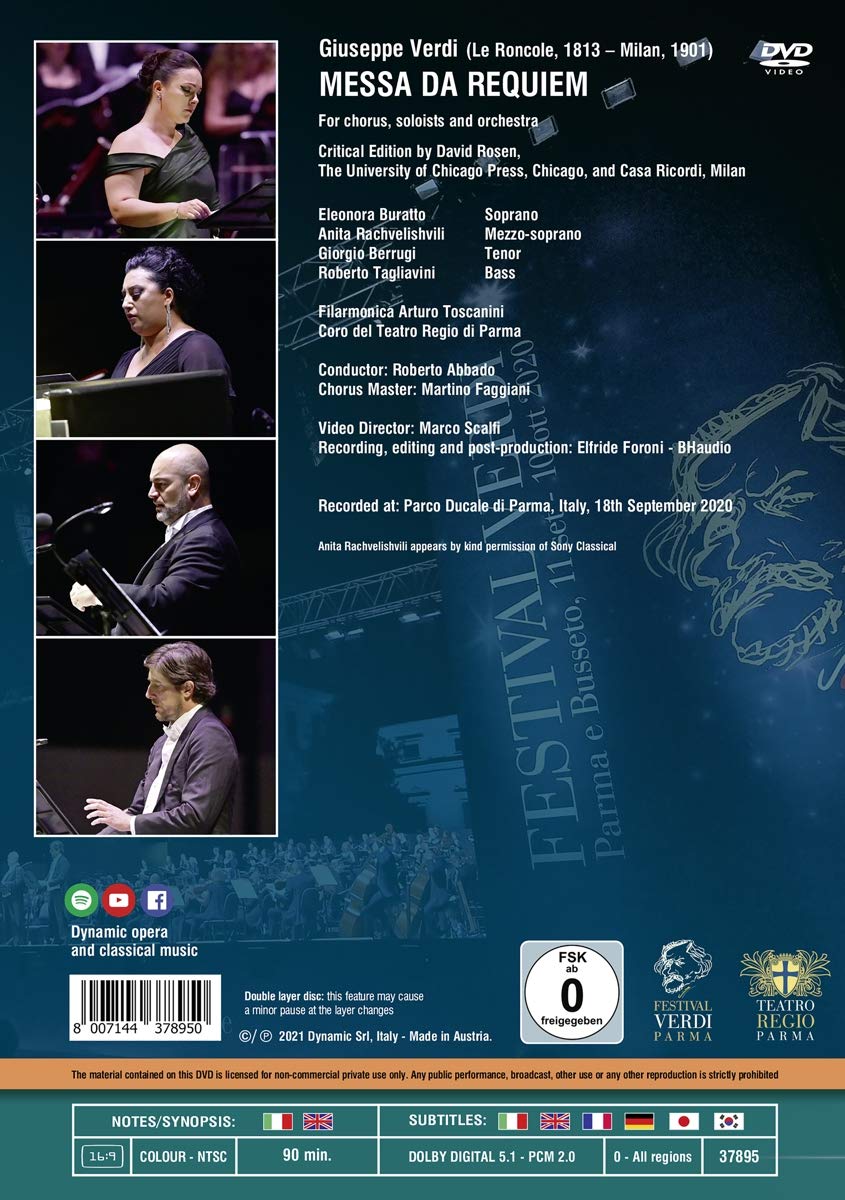 Messa Da Requiem: Filarmonica Arturo Toscanini (Abbado)