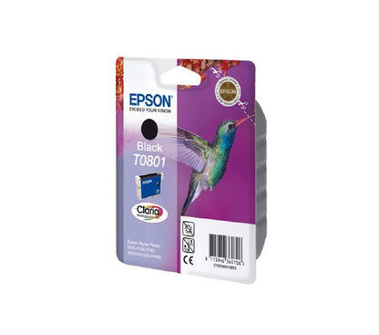 Epson singlepack Black T0801 Claria Photographic Ink – Ink Cartridges (Black, PX720WD/730wd/820fwd/830fwd, Inkjet
