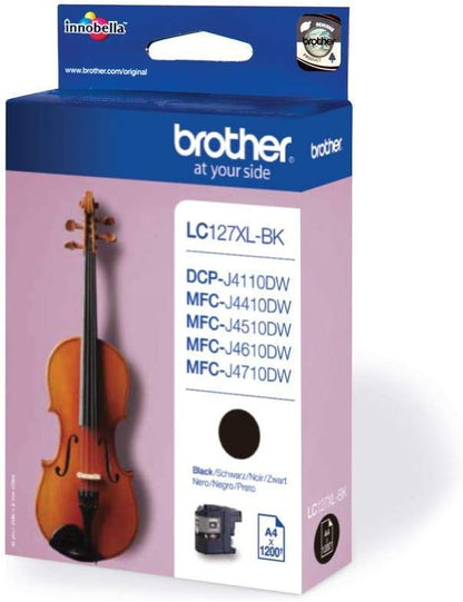 Brother LC127XLBK - Super High Yield - black - original - ink cartridge - for Brother DCP-J4110DW, MFC-J4410DW, MFC-J4510DW, MFC-J4610DW, MFC-J4710DW