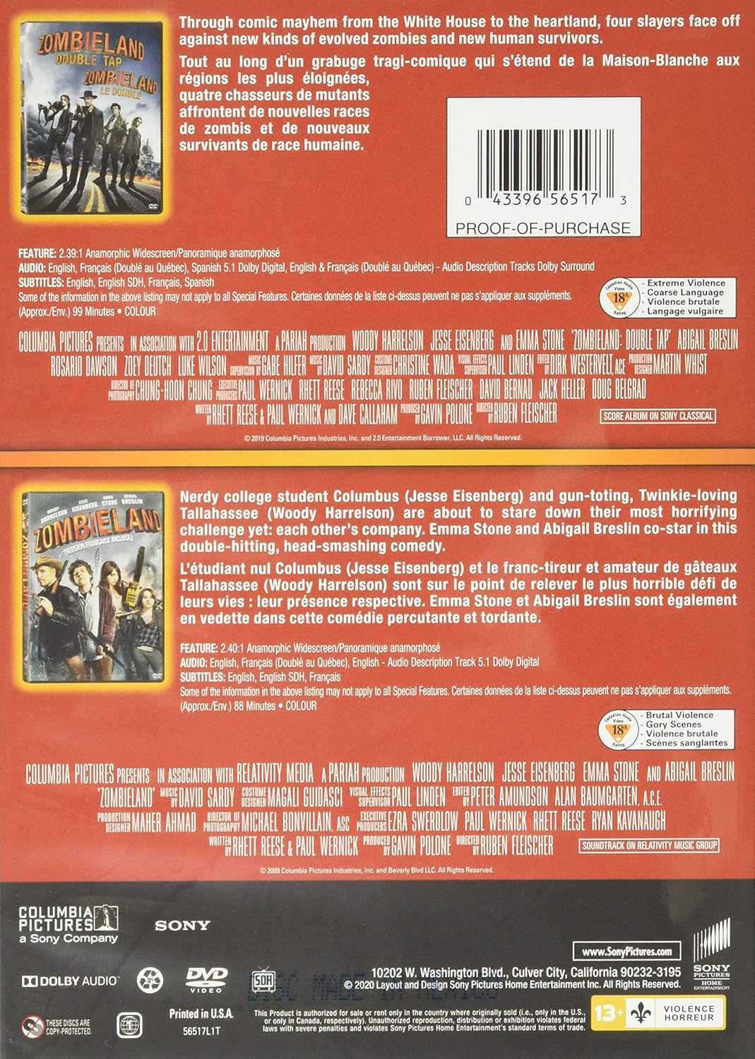 Zombieland / Zombieland 2: Double Tap