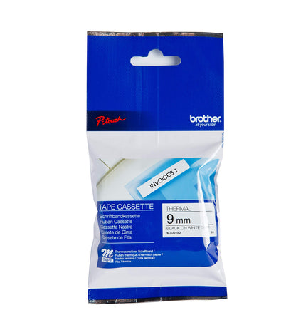 BROTHER MK221BZ TAPE, 9MM, BLACK/WHITE (10 pieces