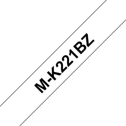 BROTHER MK221BZ TAPE, 9MM, BLACK/WHITE (10 pieces