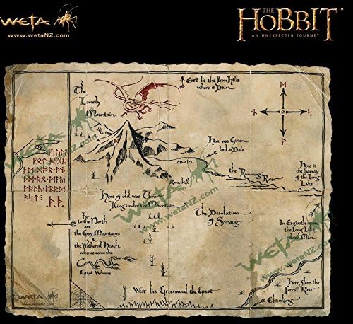 THE HOBBIT: AN UNEXPECTED JOURNEY : THORIN'S MAP - ART PRINT