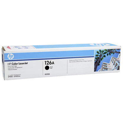 HP 126A Black LaserJet Toner Cartridge with ColorSphere Toner