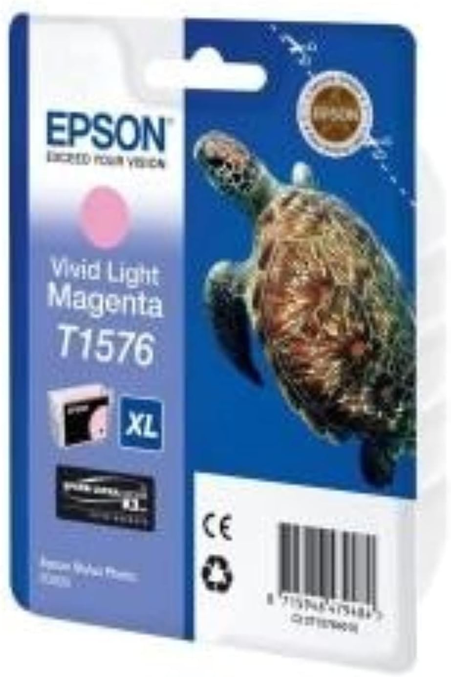 Epson T1576, Print Cartridge 1 x Vivid, Light Magenta, Genuine